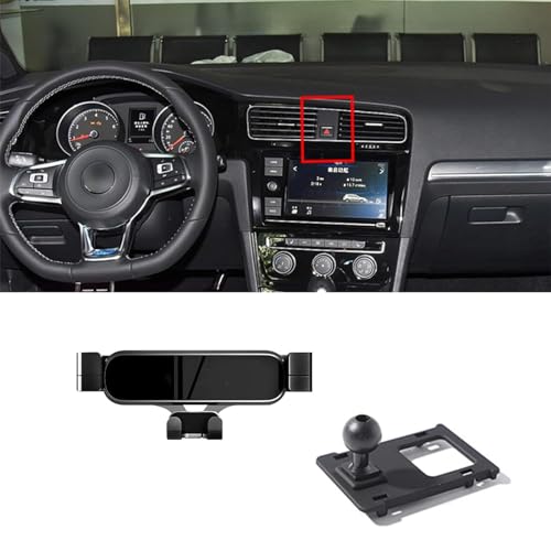HLMNAKE Car Mobile Phone Holder for VW, 360 Degree Rotation and suitable for 4-7 Inch Smartphones (For Golf 7 7.5 2014-2019)