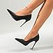 Black Women's Pointed Toe Party Shoes with Low Heel Thin High Heels for Fashionable Comfortable Wear