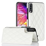 [Portafoglio e cavalletto]: la custodia a portafoglio in pelle per Samsung Galaxy A70 offre slot per carte e tasca per denaro, per riporre comodamente carta d'identità, carta di credito e contanti e la funzione di visualizzazione a mani libere consente al telefono di stare in piedi in modo indipendente, puoi liberamente Regola l'angolo per trovare la prospettiva migliore. Perfetto per le videochiamate e la visione di film.
