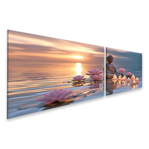 Tableau sur toile Bouddha déco salon pour coin méditation islandburner