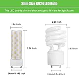 Makergroup GU24 LED Light Bulb 2700K-3000K Soft Warm White High Brightness for Bathroom Ceiling Fan 13W 18W 23W T2 Spiral CFL Light Replacement, 120V 10W 2pcs(Not dimmable) - Image 3