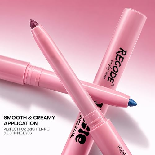 Image of Recode Blue Pookie Kajal 0.3G,Smooth & creamy application,Lightweight,Smudge Proof Kajal,Perfect for everyday makeup looks
