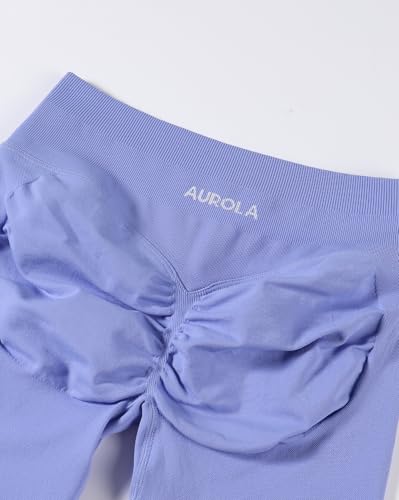 Image of AUROLA Influence Workout Shorts for Women,2.5 3.5 4.5 5.5 6.5 No Roll Up Squat Proof Scrunch Seamless Compression Gym Short