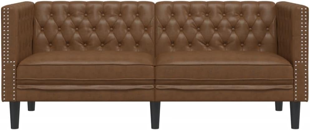 vidaXL Chesterfield Sofa in Brown