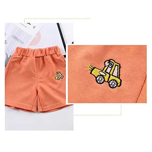 Moonker Toddler Boys Baggy Casual Shorts Breathable Elastic Waist Carton Embroidery Short Trousers Summer Solid2