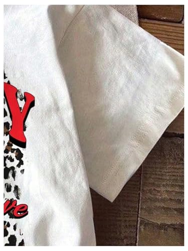 Girl's Leopard Cherry Print T Shirts Short Sleeve Crew Neck Summer Number Graphic Tees4