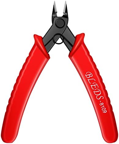 Flush Cutter, Wire Cutters, BS-8109 Soft Wire Cutter Pliers Precision Micro Cutter Anti-Slip Flush Cutter for Electronics Aluminum Jewelry 3D Printing Copper Wire Cables Floral