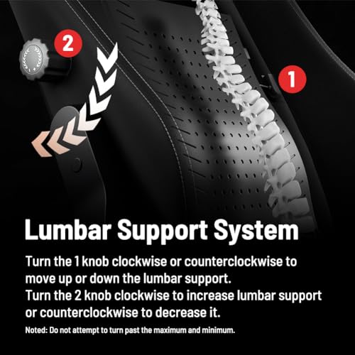 boulies Master Gaming chair, Ergonomic Office Chair for Adults with 4D Armrests, Comfortable Computer Chair for Home with Adjustable 4-way Built-in Lumbar Support - Image 5