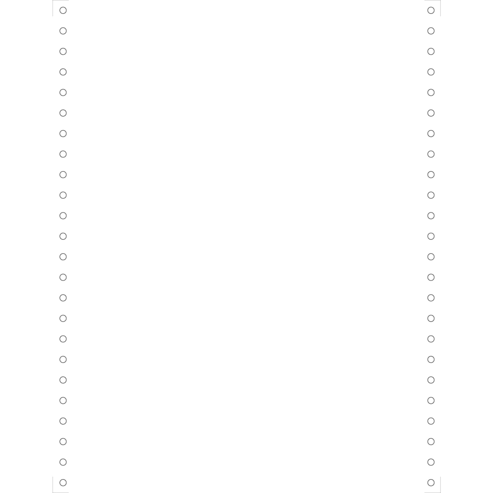 Exacompta - Ref. 65421E - 2000 white listing sheets 240x12"" 1ply Caroll Detachable Strips 70g" - White