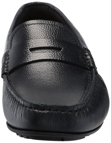 Image of BOSS Men's Noel Grainy Leather Moccasins