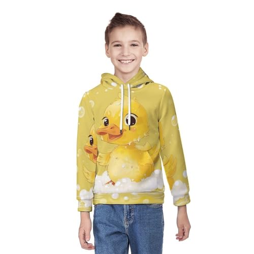 Sweat à capuche canard enfant 5-13 ans manches longues avec poches XXL - 3