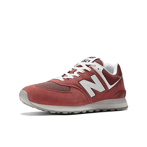 New Balance Unisex 574 V2 Familiar Ground Sneaker, Red/White, 10 US Men