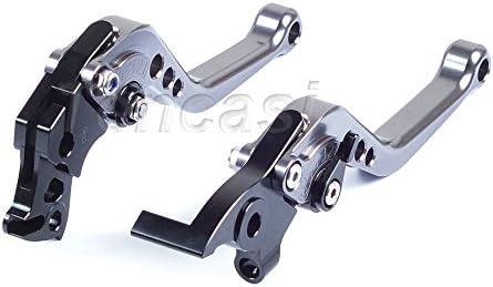 Tencasi Titanium CNC Short Adjustable Brake Clutch Lever Compatible with 390 Duke/RC390 2013-2018, 200 Duke/RC200 2014-2016, RC125/125 Duke 2014-2018