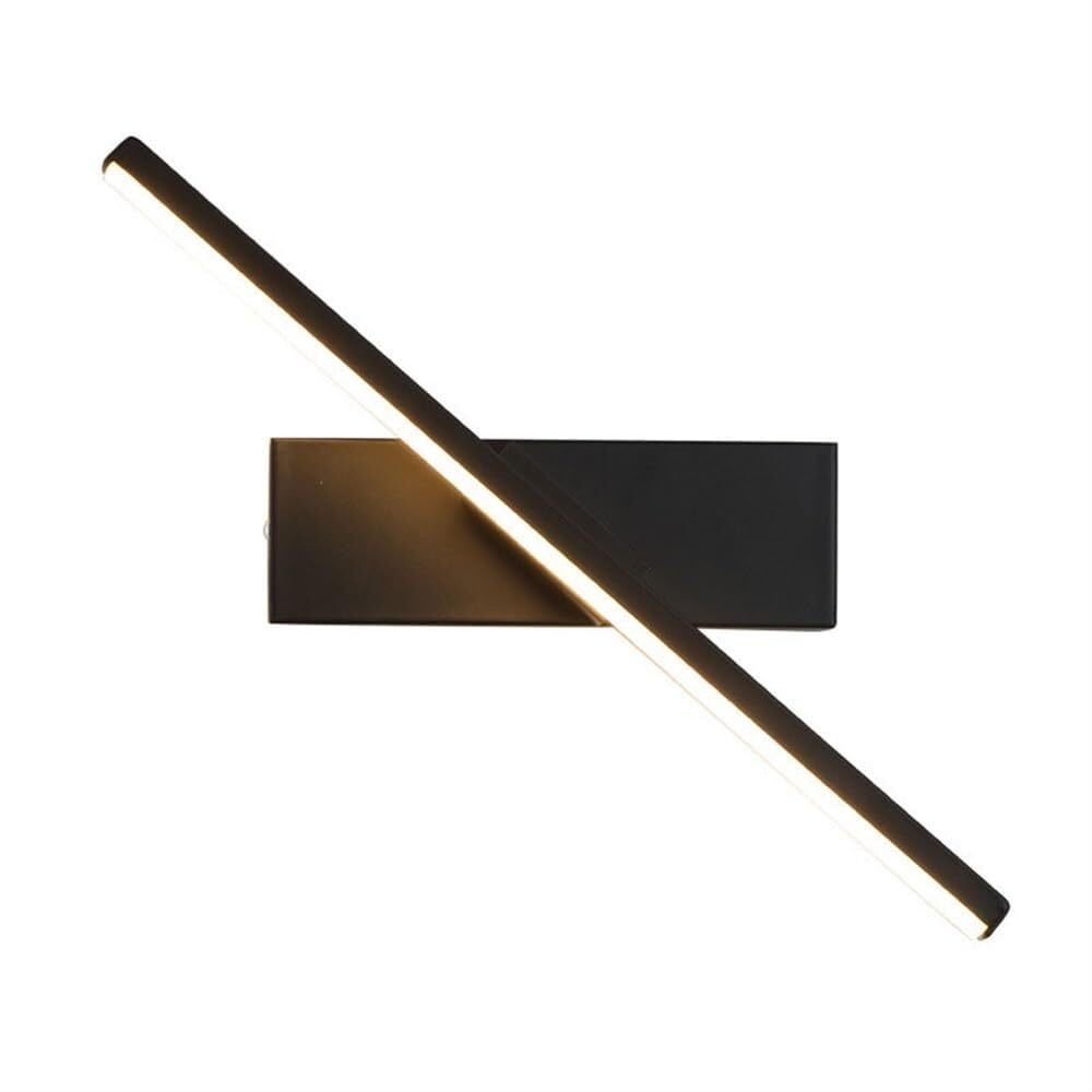 JYBNBBE Black LED Wall Sconce with 330° Rotatable Arm, Hardwired Wall Lamp for Bedroom, Living Room, Hallway, Staircase & Ceiling Pendant