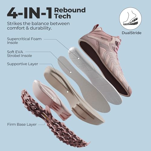 Image of NORTIV 8 Women's Hiking Boots Waterproof Lightweight Outdoor Trekking Non Slip Comfortable Camping Ankle Breathable Everyday Boot Armadillo FieldLite