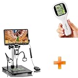 TOMLOV DM9B 7' Digital Microscope: 1080P 1200X Coin Microscope Magnifier+TOMLOV P10 Evo Digital Coin Microscope White