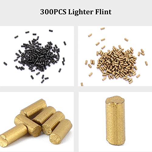 Lighter Flint, (2.2X5Mm) Approx 300Pcs Gold And Black Universal Lighter Flint Stone, Replacement Genuine Flints For Petrol Gas Fluid Lighter Oil Lighter #TOP1