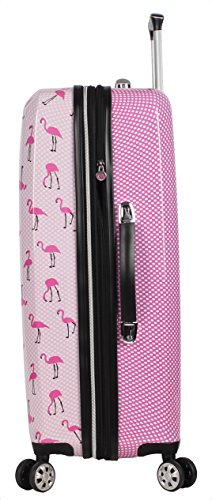 image for Betsey Johnson 26 Inch Checked Luggage Collection - Expandable Scratch