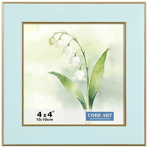 CORE ART 4x4 Light Blue Picture Frame, HD Plexiglass