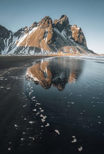 Affiche Vestrahorn Islande adrium au format géant avec cadre de nature