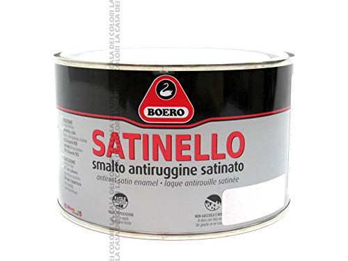 SATINELLO BOERO SMALTO LT. 0,375 NERO OPACO ANTIRUGGINE ALCHIDICO TIXOTROPICO