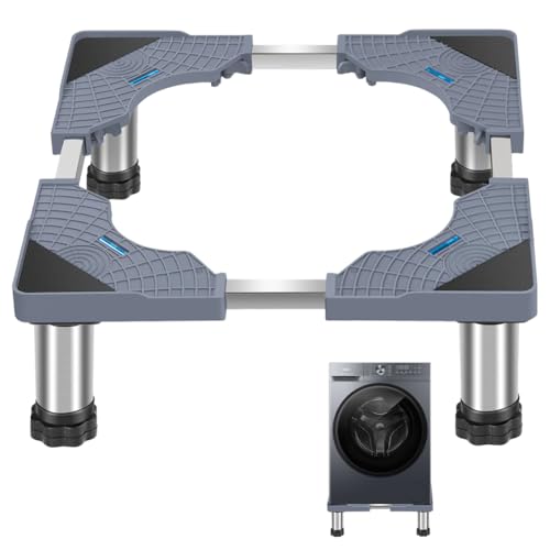 Base para lavadora regulable DASIAUTOEM con 4 patas elevadoras y soporte universal de 200 kg