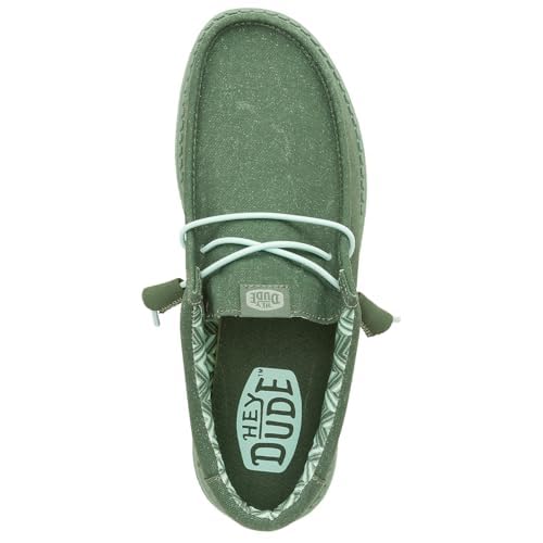Image of HEYDUDE Men's Wally Stretch Canvas Loafers | Lightweight Slip On Shoes | Casual Walking, Travel & Everyday Style