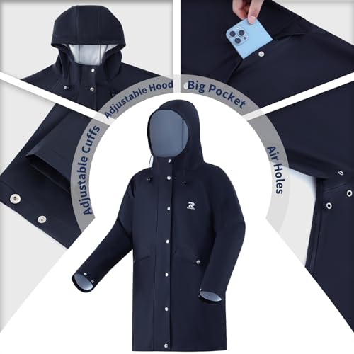RainRider Rain Suits for Men Women Waterproof Heavy Duty Rain Gear Long Rain Jacket Coat & Pants3