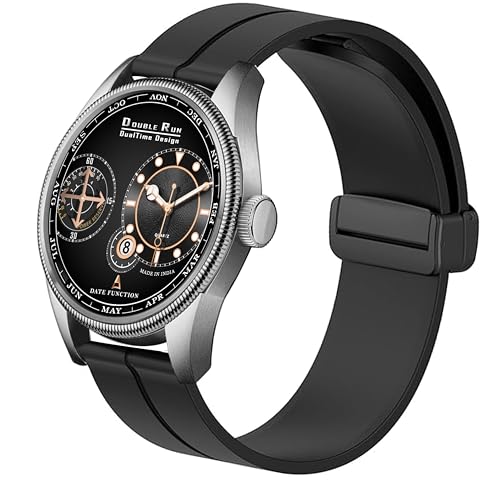 DOUBLERUN S-180-00 Black Silicone Magnetic Watch - Image 2