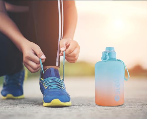 Image of SKYTONE Water Bottle For Gym- Extra-Strong Leakproof BPA Free Large Water Jug Half Gallon Hydrate Bottle with Handle Ideal for Adults Men Sports Gym Fitness Outdoor Cycling - 2.2 Litre (Blue)