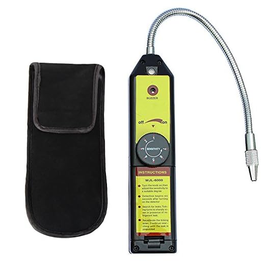 LotFancy Freon Leak Detector for Halogen Gas Leakage, Refrigerant Leak Detector HVAC for CFCs HCFCs HFCs R134a R410a R22 R11 Tester, High Accuracy, with Indicator Light