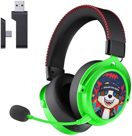 Wireless Gaming Headset, 7.1 Surround Sound, 2.4GHz USB Gaming He...