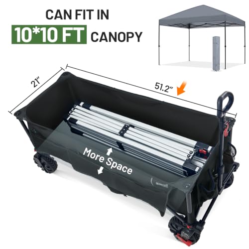 Image of Timber Ridge 51.2 inch Extended Collapsible Wagon, 400L, Black