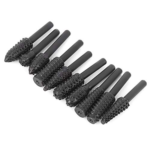 Set de 10 fresas de carburo para madera 1/4 pulg. vástago miniatura 3