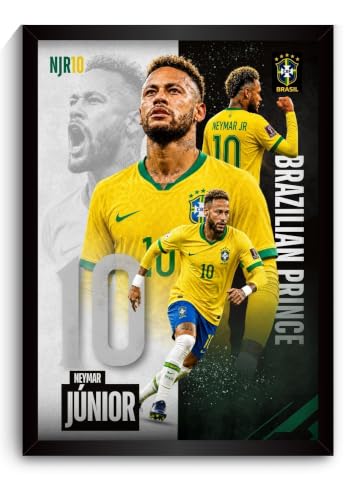 Image of Funk You Store Neymar Poster Framed | Neymar Wall Art Posters Framed | Brazil Edition Football Legend | Premium Sports Decor for Football Fans | Motivational Wall Poster (F 185)