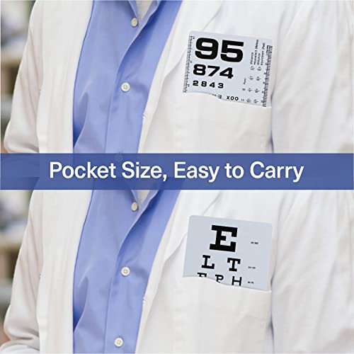 Image of NOYOC Rosenbaum Pocket Eye Chart, Pocket Snellen Eye Chart, 2 Pack
