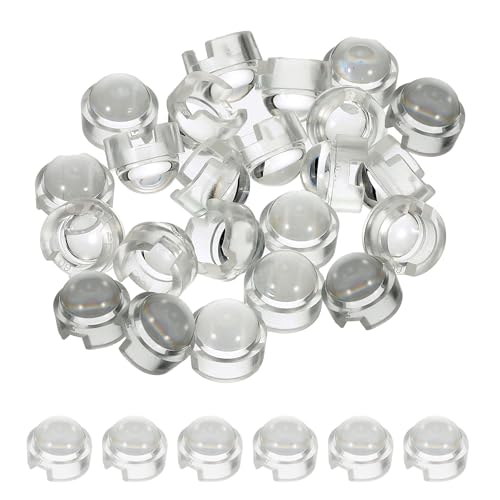 PATIKIL 12mm Lente Convessa LED, 36 Pezzi Angolo Di Fascio 60 Gradi PMMA Acrilico Lente Ottica Convessa Condensatore Per 1W 3W Lampadine LED Telecamere A Infrarossi, Trasparente