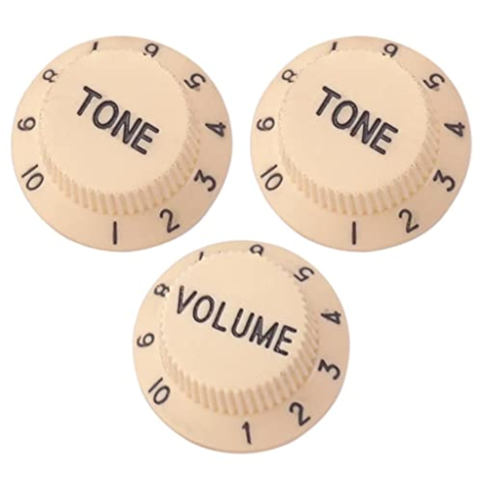 3 Pcs Electric Guitar Control Knobs Volume & Tone, Beige