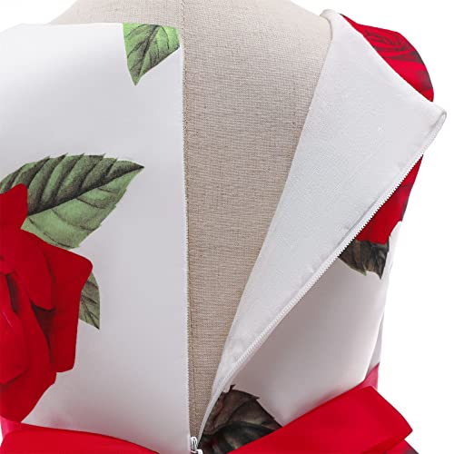 Toddler Girl Clothes Summer Girls Sleeveless Party Dress Children Kids Wedding Pageant Two Piece (White, 6-7 Years)4