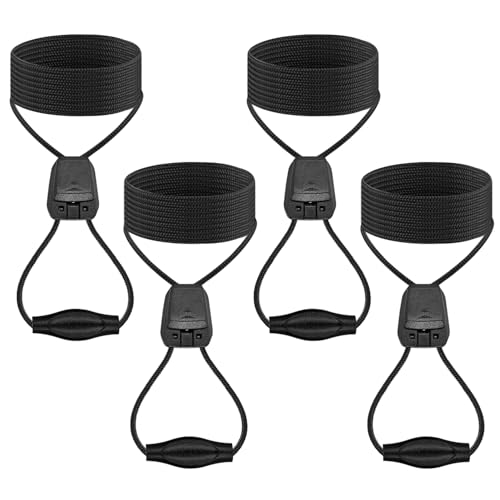 UamGlsob 2 paires de lacets fins (1,5 mm) pour chaussures de ski Salomon, Système de verrouillage rapide sans nœud, kit de rechange autobloquant (Black)