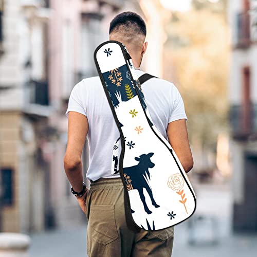 Sac de transport pour ukulélé avec silhouettes de vaches et de fleurs pour concert soprano, sac à dos à bandoulière… - Les Beatles, Paul McCartney, John Lennon, RIngo Starr, George Harrison Sac de transport pour ukulélé avec silhouettes de vaches et de fleurs pour concert soprano, sac à dos à bandoulière… – Image 6