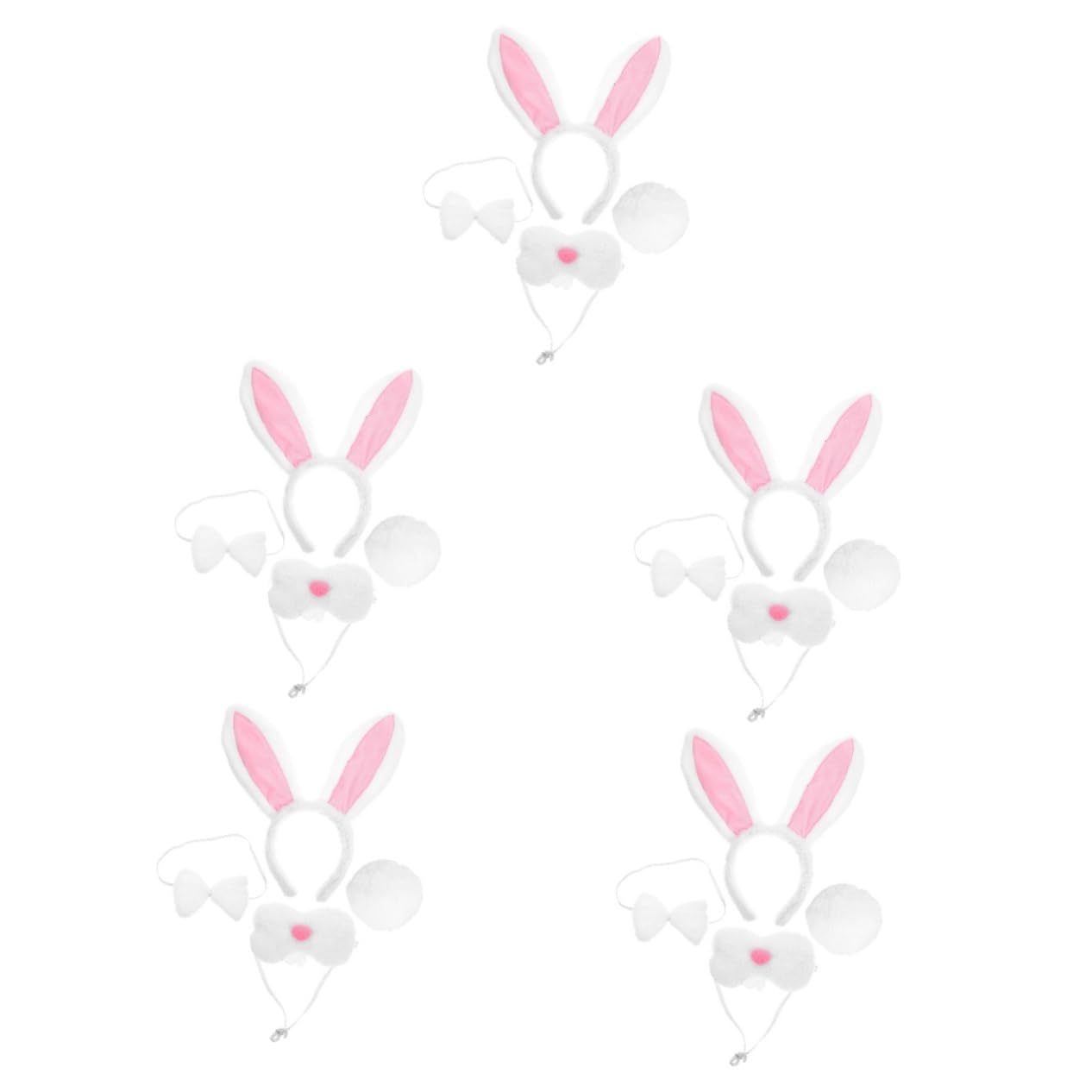 BESPORTBLE Ensemble Bandeau Oreilles de Lapin Accessoires de Cosplay Bande-Oreille de Lapin Bunny Ears déguisement pâques Bandeaux de fête pour Filles Cosplay de Lapin Fil de Fer