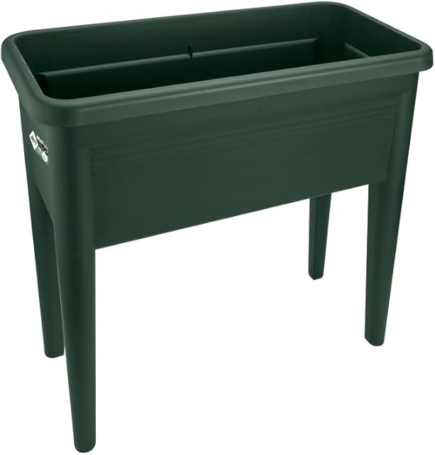 Elho Green Basics Grow Table Xxl 75 - Planter for Outdoor & Grow your Own - Ø 75.5 x H 65.1 cm - Green/Leaf Green