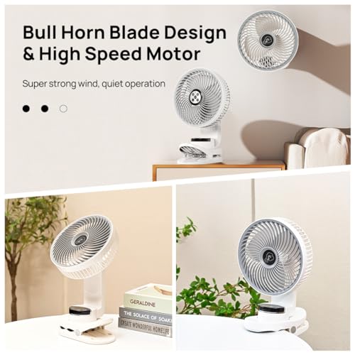 Ventilateur de table à 9 vitesses avec télécommande et éclairage LED - 4