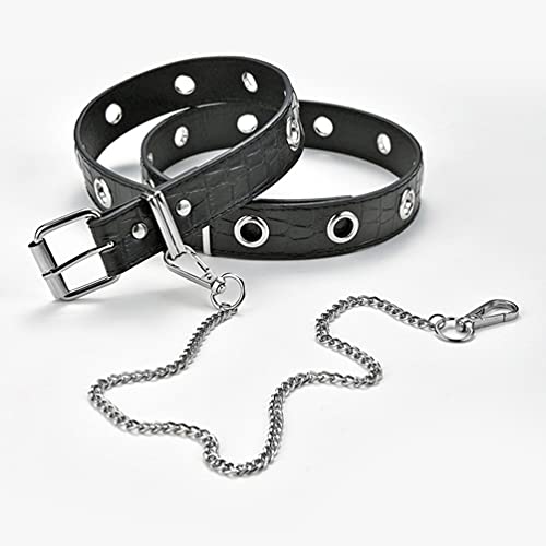 Familyhouse Studded Eyelet Belt Women Chain Rivet Punk Leather Denim Belt Ladies Waist Belt for Jeans Dresses4