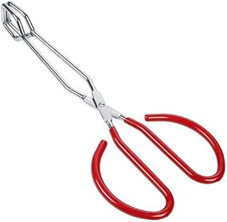 MSY BIGSUNNY Stainless Steel Scissor Tongs Heavy Duty Cooking Tongs with Soft Handles (1, Black 11")