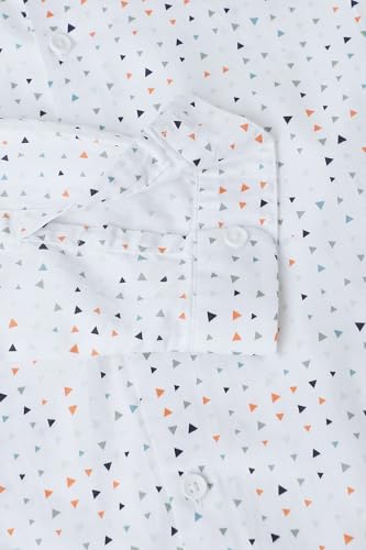 Image of Allen Solly Boys' All-Over Print Shirt | Bow Tie Detail | Regular Fit | Wedding & Festive