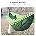 AWHZngE Camping Hammock Single Person Portable Outdoor with Nylon Color Matching Hammock High Strength Parachute Fabric Hanging Bed for Terrace, Outdoor(Green)