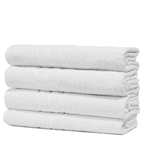 Kit Com 4 Toalhas de Rosto para Hotel Alta Absorção 44x70cm - Profissional Prata - Central Toalhas