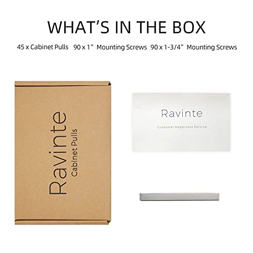 Image of Ravinte 45 Pack 6 Inch Square Cabinet Pulls Brushed Nickel Stainless Steel Kitchen Drawer Pulls Cabinet Handles 6 inchLength,3.75 inch Hole Center